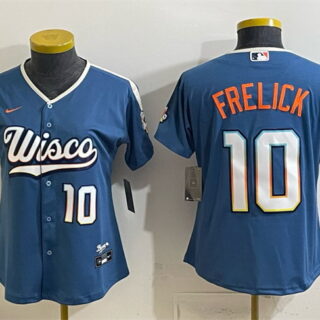Youth Milwaukee Brewers #10 Sal Frelick Mineral Blue 2026 City Connect Stadium Stitched Baseball Jersey