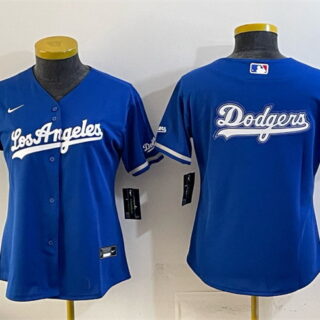 Youth Los Angeles Dodgers Team Big Logo Royal Alternate Stadium Stitched Baseball Jersey