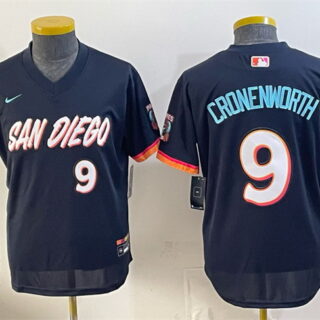 Youth San Diego Padres #9 Jake Cronenworth Obsidian 2026 City Connect Stadium Stitched Baseball Jersey