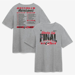 Men's Carolina Hurricanes Heather Gray 2026 Stanley Cup Final Roster T-Shirt