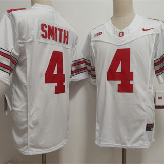 Men's Ohio State Buckeyes #4 Jeremiah Smith White F.U.S.E. Limited Stitched Jersey
