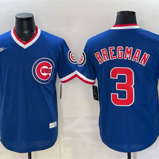 Men's Chicago Cubs #3 Alex Bregman Royal 150th Anniversary Throwback Vapor Limited Stitched Baseball Jersey