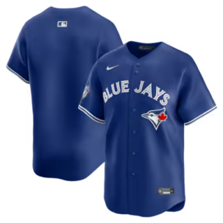 Men's Toronto Blue Jays Blank Royal 50 Seasons Patch Stitched Baseball Jersey