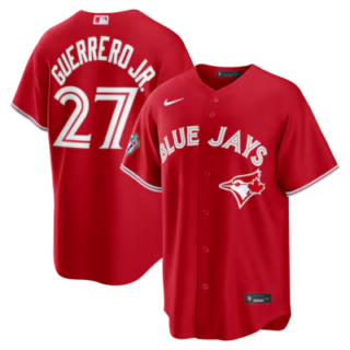 Men's Toronto Blue Jays #27 Vladimir Guerrero Jr. Red 50th Anniversary Alternate Limited Jersey