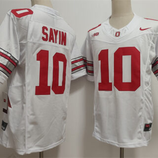 Men's Ohio State Buckeyes #10 Julian Sayin White F.U.S.E. Limited Stitched Jersey