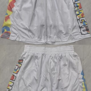 Men's Denver Nuggets White City Edition Shorts (Run Small) 001