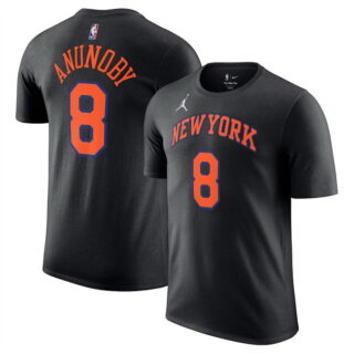 Men's New York Knicks #8 Jordan Brand Black Name & Number Statement Edition T-Shirt