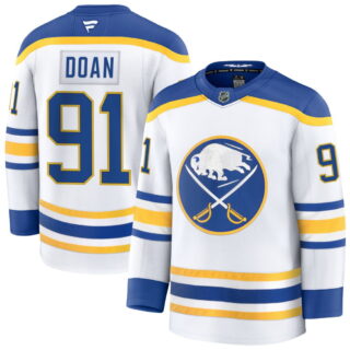 Men's Buffalo Sabres #91 Josh Doan White Stitched Hockey Jersey