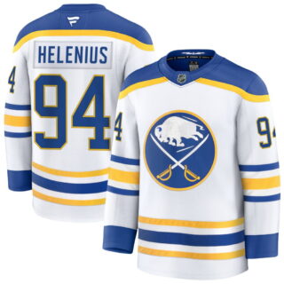 Men's Buffalo Sabres #94 Konsta Helenius White Stitched Hockey Jersey