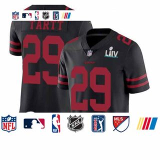49ers #29 Jaquiski Tartt Black Alternate Super Bowl LIV Bound Youth Stitched Football Vapor Untouchable Limited Jersey