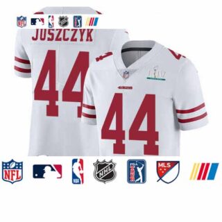 49ers #44 Kyle Juszczyk White Super Bowl LIV Bound Youth Stitched Football Vapor Untouchable Limited Jersey