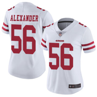 49ers #56 Kwon Alexander White Women's Stitched Football Vapor Untouchable Limited Jersey