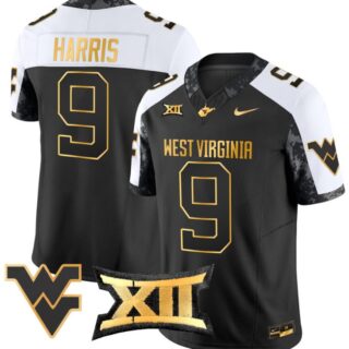 Major Harris Jersey #9 West Virginia Mountaineers Gold Vapor Football Alternate