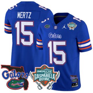 Graham Mertz Jersey #15 Florida Gators 2025 Gasparilla Bowl Patch Royal