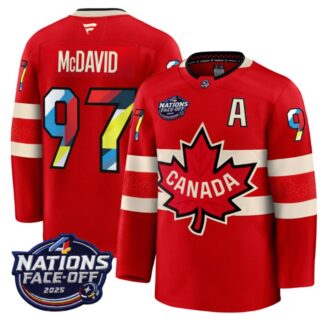 Men's Connor McDavid Jersey #97 Canada 2025 4 Nations Face-Off 2025 V2 Stitched Red