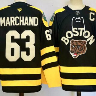 Men's Brad Marchand Jersey #63 Boston Bruins 2023 Winter Classic Stitched