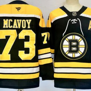 Men's Charlie McAvoy Jersey #73 Boston Bruins Home Breakaway Black Stitched