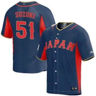 Seiya Suzuki #51 Japan Baseball World Baseball Classic Jersey Navy