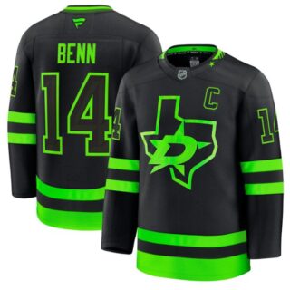 Jamie Benn Jersey #14 Dallas Stars Premium All Stitched Black