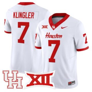 David Klingler Jersey #7 Houston Cougars 2025 Vapor Limited Stitched White