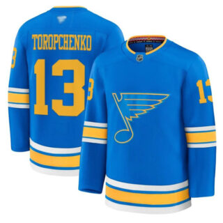 Men Alexey Toropchenko Jersey #13 St. Louis Blues 2025-26 Premium Stitched Blue