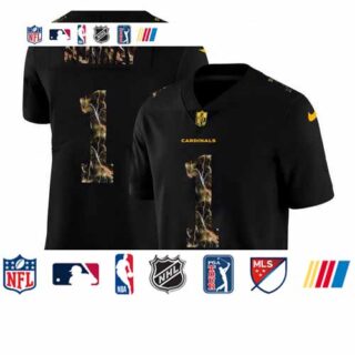 Arizona Cardinals #1 Kyler Murray Men's Black Nike Flocked Lightning Vapor Limited NFL Jersey