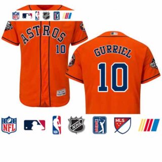 Astros #10 Yuli Gurriel Orange Flexbase Authentic Collection 2019 World Series Bound Stitched Baseball Jersey