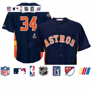 Astros #34 Nolan Ryan Navy Blue New Cool Base 2019 World Series Bound Stitched Baseball Jersey