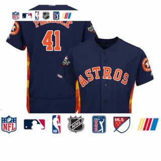 Astros #41 Brad Peacock Navy Blue Flexbase Authentic Collection 2019 World Series Bound Stitched Baseball Jersey