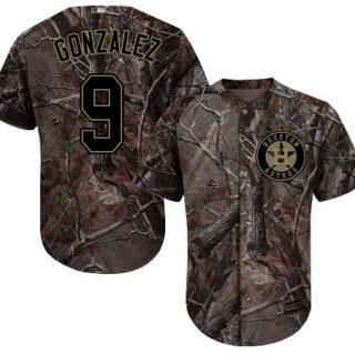 Astros #9 Marwin Gonzalez Camo Realtree Collection Cool Base Stitched Baseball Jersey
