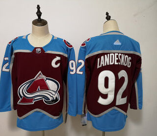 Avalanche 92 Gabriel Landeskog Burgundy Adidas Jersey