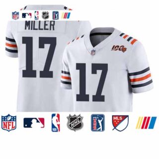 Bears #17 Anthony Miller White Alternate Men's Stitched Football Vapor Untouchable Limited 100th Season Jersey