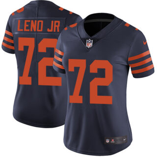 Bears #72 Charles Leno Jr Navy Blue Alternate Women's Stitched Football Vapor Untouchable Limited Jersey