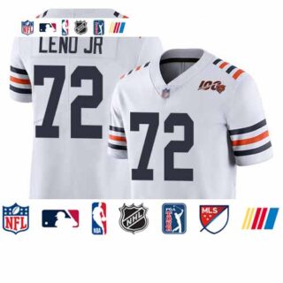 Bears #72 Charles Leno Jr White Alternate Youth Stitched Football Vapor Untouchable Limited 100th Season Jersey