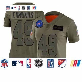 Bills #49 Tremaine Edmunds Camo Women's Stitched Football Limited 2019 Salute to Service Jersey