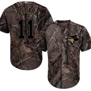 Blue Jays #11 Kevin Pillar Camo Realtree Collection Cool Base Stitched Youth Baseball Jersey