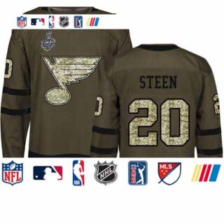 Blues #20 Alexander Steen Green Salute to Service Stanley Cup Final Bound Stitched Hockey Jersey