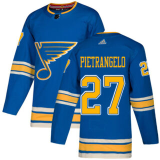 Blues #27 Alex Pietrangelo Blue Alternate Authentic Stitched Hockey Jersey