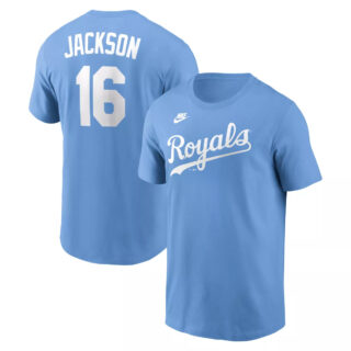 Men's Bo Jackson Light Blue Kansas City Royals Cooperstown Collection T-Shirt