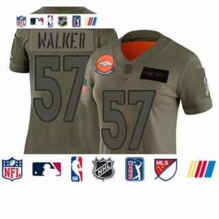 Broncos #57 Demarcus Walker Camo Women's Stitched Football Limited 2019 Salute to Service Jersey