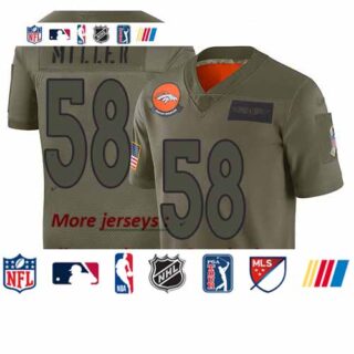 Broncos #58 Von Miller Camo Youth Stitched Football Limited 2019 Salute to Service Jersey