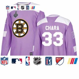 Bruins #33 Zdeno Chara Purple Authentic Fights Cancer Stanley Cup Final Bound Stitched Hockey Jersey
