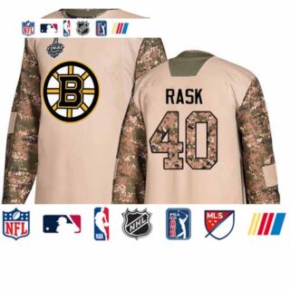 Bruins #40 Tuukka Rask Camo Authentic 2017 Veterans Day Stanley Cup Final Bound Youth Stitched Hockey Jersey