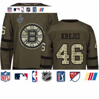 Bruins #46 David Krejci Green Salute to Service Stanley Cup Final Bound Youth Stitched Hockey Jersey
