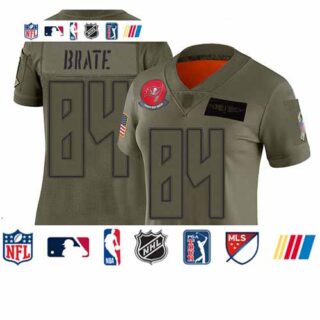 Buccaneers #84 Cameron Brate Camo Women's Stitched Football Limited 2019 Salute to Service Jersey