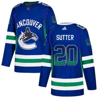 Canucks 20 Brandon Sutter Blue Drift Fashion Adidas Jersey