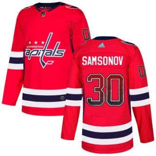 Capitals 30 Ilya Samsonov Red Drift Fashion Adidas Jersey