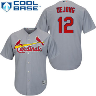 Cardinals #12 Paul DeJong Grey New Cool Base Stitched Baseball Jersey
