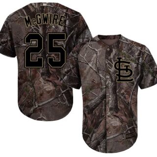 Cardinals #25 Mark McGwire Camo Realtree Collection Cool Base Stitched Youth Baseball Jersey
