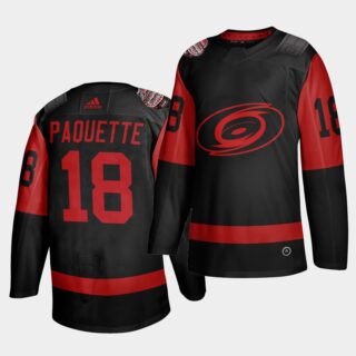Carolina Hurricanes #18 Cedric Paquette Black Men's 2021 Stadium Series Outdoor Game Jersey